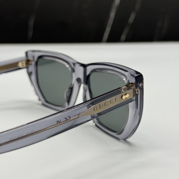 NEW GUCCI SUNGLASSES GG1520S 004 GRAY EYEWEAR - Picture 10 of 14